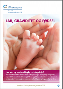 Forside av brosjyren: "Lar, graviditet og fødsel".