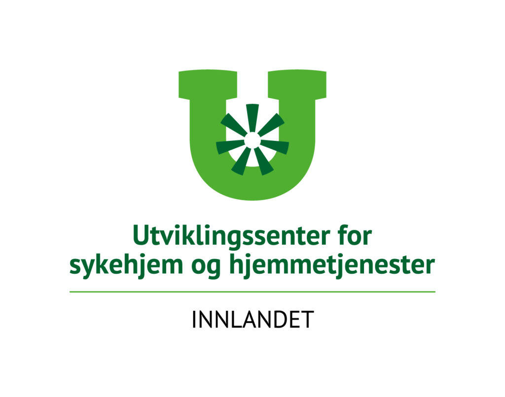 Logo for USHT (Utviklingssenter for sykehjem og hjemmetjenester Innlandet.