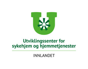Logo for USHT (Utviklingssenter for sykehjem og hjemmetjenester Innlandet.