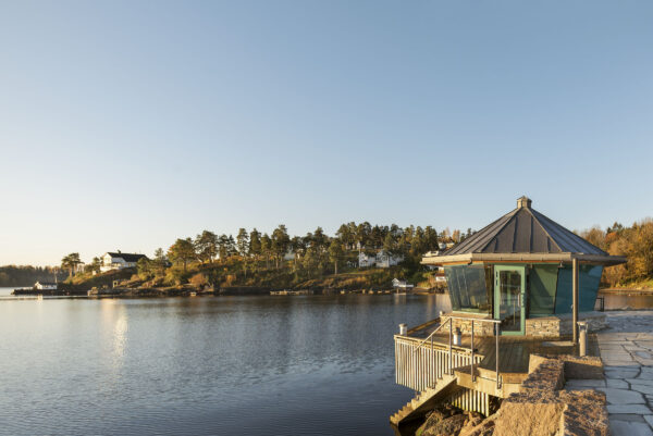 Fotografi av bryggen på Holmen Fjordhotel